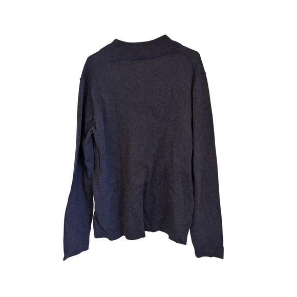 Grayson & Dunn Quarter Zip Pullover Sweater Blue Gray NWT Size Large - Picture 4 of 5